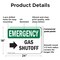 Signmission Gas Shutoff (Right Arrow) With Symbol, 24 in W x Rectangle, Plastic OS-2PACK-EM-P-1824-L-10389 - alternate 3